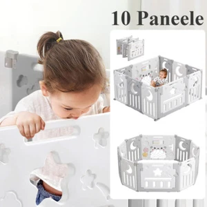 Baby Laufgitter Laufstall 113×113cm Absperrgitter Krabbelgitter Spielstall Kind - Bild 1 von 6