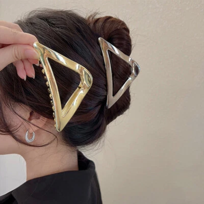 Women Metal Triangle Hair Clip Clip Barrette Krabbenklemme Capelli Per☆☆ - Immagine 1 di 4