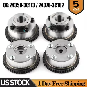 4Pcs Intake+Exhaust Camshaft Phasers VVT Set For Hyundai Azera Kia Sorento 3.5L - Picture 1 of 13