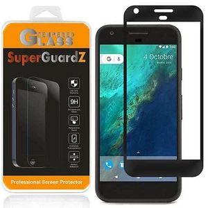 SuperGuardZ® Tempered Glass [FULL COVER] Screen Protector For Google Pixel XL - Picture 1 of 10