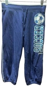 Justice Girls Size L 10 Sweatpants Navy Soccer - Picture 1 of 2