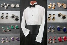 Formal Studs and Cufflinks Tuxedo Shirt Stud Cufflinx Prom Tux Cuff Link Set 