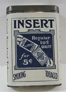 Vintage Insert Paper Label Pocket Tobacco Tin John Weisert Tobacco Co St Louis - Picture 1 of 3