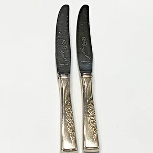 RODD Hamilton Silver Plate - 2 x ENTREE KNIVES  21.5cm - English Cutlery - Picture 1 of 4