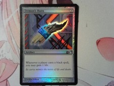 Foil Demon's Horn - Magic 2012 M12 - Magic the Gathering artifact