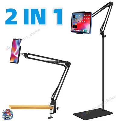 2 in 1 360° Tablet-Bodenständer Tablet Stativ Desktop Telefonhalterung Flexiblem - Bild 1 von 4