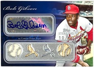 2008 Topps Sterling Moments Quad Bob Gibson Auto Relic SSP #4SMA-43 10/10 1/1 - Picture 1 of 2