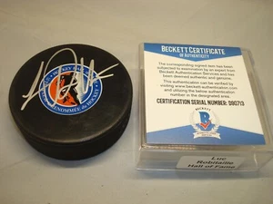 Luc Robitaille Signed Hall Of Fame HOF Hockey Puck Autograph Beckett BAS COA 1B - Picture 1 of 3