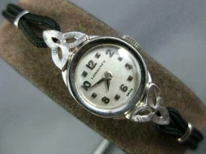 ANTIQUE ART DECO LONGINES 14KT WHITE GOLD 3D CLASSIC ROUND SWISS WATCH #19551 - Picture 1 of 6