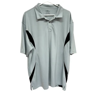Polo PGA Tour Golf Uomo Taglie Forti 2xl Xxl Grigio Nero Outdoor Casual Trav - Foto 1 di 11