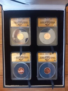 2009  LINCOLN 1C  (LP1 thru LP4) 1st Day Ceremony issued ANACS Certified MS67 - Picture 1 of 5