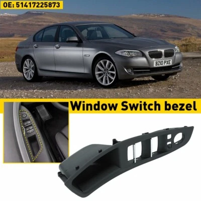 Panel de control de ventana de puerta delantera izquierda negro para BMW F10 F11 535i 528i Foto 1 de 4