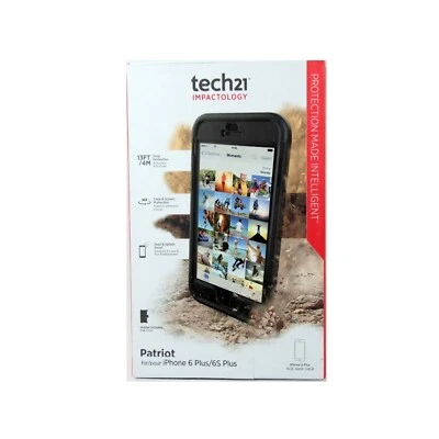 TECH21 CASE FOR IPHONE 6S PLUS 6 PLUS PATRIOT IMPACT DUST PROOF BLACK T21-4298 - Image 1 of 2