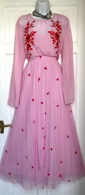 ASOS EMBROIDERED FLORAL WEDDING OCCASION PARTY DRESS SIZE 16 - Image 1 of 4