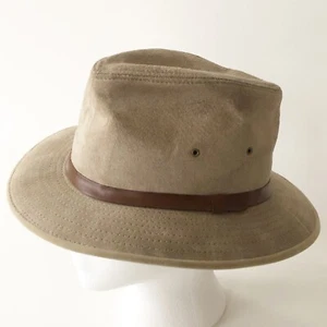 Hatquarters USA by Henschel Suede Fedora Hat w Brown Leather Band Fits 21" - Picture 1 of 10