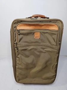 Vintage Hartmann Nylon & Leather 24" Rolling Wheeled Carry-on Luggage Bag - Picture 1 of 17