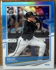 2020 Donruss Optic Carolina Blue & White Prizm #164 Brian Anderson Miami Marlins