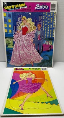 Lote de 2 Rompecabezas Barbie Ken Mattel DORADOS 4512C-40 y 1 Brilla en la Oscuridad 4657 DE COLECCIÓN Foto 1 de 4