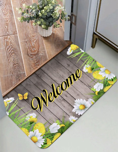 Flower Daisy Doormat Welcome | Colourful | Artsy Doormats / floral Doormat