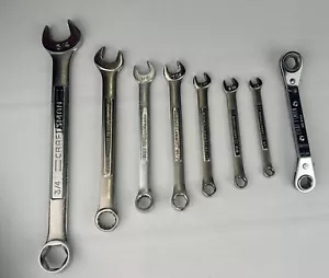 Craftsman ~(Lot of 8) ~7 Misc VA Combo Wrenches~ 1 Box End Ratchet Wrench ~USA - Picture 1 of 6