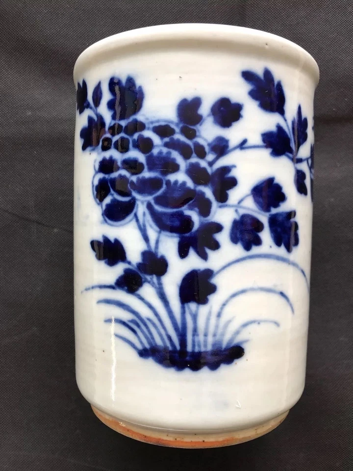 Antique Porcelain Chinese Blue & White Brush Pot, Late 17C - Image 1 of 4