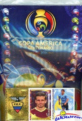 2016 Panini Copa America 452 Stickers Complete Set & Album-(2) MESSI+NEYMAR JR