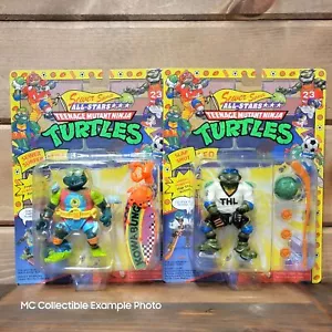 Figura de acción deportiva Teenage Mutant Ninja Turtles clásica de alcantarillado paquete de 2 TMNT - Imagen 1 de 7