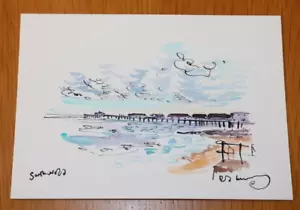 David Kearney Watercolour/pen Southwold A5 unmounted - Picture 1 of 2
