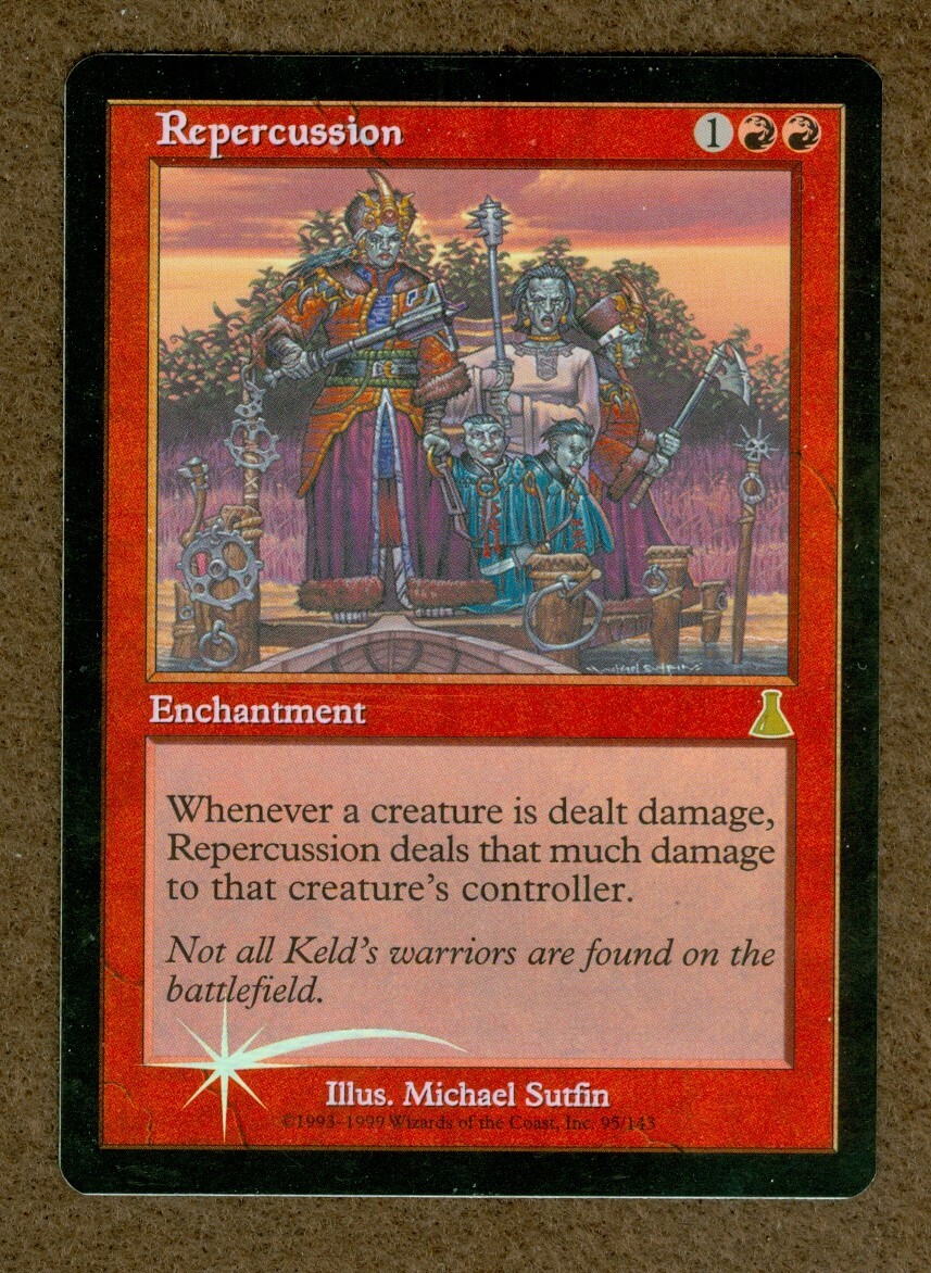 REPERCUSSION  Foil  Rare  1999 Urza's Destiny  Magic the Gathering MTG   NBP  NM