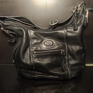 GIANI BERNINI Classic black Italian Leather Satchel Handbag Super Soft Vintage - Picture 1 of 7