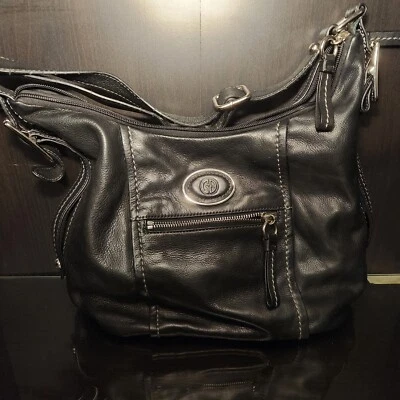 GIANI BERNINI Classic black Italian Leather Satchel Handbag Super Soft Vintage - Image 1 of 4