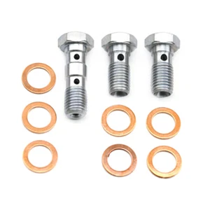 M10 x 1.25 Universal Banjo Bolt Brake Master Cylinder Oil Hose Screw Motorcycle - Foto 1 di 8