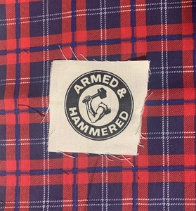 Armed & Hammered DIY Patch- Punk Crust Black Flag Off Leftover Crack  Germs  - Picture 1 of 1