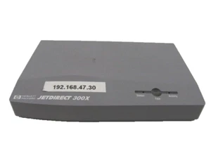 HP JetDirect 300X External Print Server RJ-45 Parallel 10/100 Base-TX J3263 - Picture 1 of 9