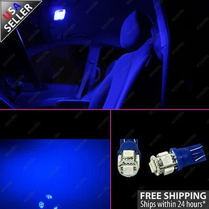 (2) Ultra Blue Interior Dome Map T10 Wedge LED Light Bulb 168 2825 194 192 - Picture 1 of 3