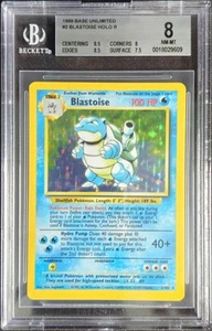 🔥 BGS 8 NM-MT BLASTOISE HOLO RARE | BASE SET 2/102 🔥 - Picture 1 of 3