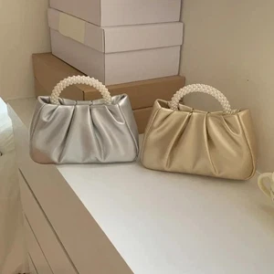 Luxus Perlengriff Abend Clutch Tasche Damen klein quadratisch Schulter Handtasche - Bild 1 von 30