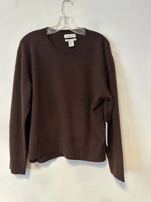 Nuevo Suéter Mujer Rachel Zoe 100% Cachemira 2 Capas Talla XL Marrón Oscuro  Foto 1 de 4