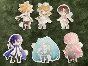 Volcaloid Hatsuni Miku Len Rin Kaito Meiko Luka Sticker Set Of 6 - Picture 1 of 7
