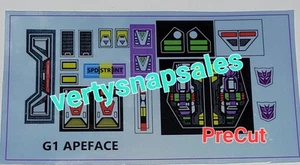 Pegatinas PRECORTADAS Transformers G1 para G1 APEFACE - Imagen 1 de 1