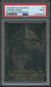 PSA 9 1997 METAL UNIVERSE PLATINUM PROTRAITS #5 CHIPPER JONES ** COMO NUEVO+ ** - Imagen 1 de 2