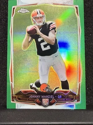 2014 Topps Chrome JOHNNY MANZIEL Rookie Green Refractor RC - Image 1 of 2