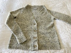 Everlane | Damen Medium | Grobstrick Glatt Wolle Cardigan Pullover Grau Konfetti - Bild 1 von 8