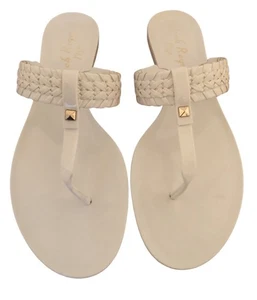 Jack Rogers Sandals Size 8 White Tinsley Braided Strap Jelly Sandals 8 Casual - Picture 1 of 3