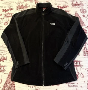The North Face Men’s Full Zip Black Fleece Size Medium Polar Tec Long Sleeve - Picture 1 of 8
