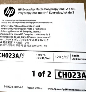HP CH023A 36 Zoll x 100 Fuß mattes Polypropylen - weiß 1 Rolle brandneu Banner - Bild 1 von 1