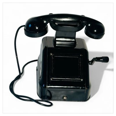 Telefono da Tavolo a Manovella Vintage SIEMENS Bachelite e Metallo Germany ‘40 - Immagine 1 di 4