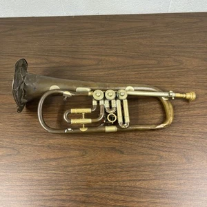 A.E. Fischer Rotary Valve Trumpet Bremen Germany - AS-IS DAMAGED - Picture 1 of 8