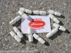 12 X WHITE PLASTIC 1 - 1/2" (38mm ) DUFFLE COAT  TOGGLES - Picture 1 of 1