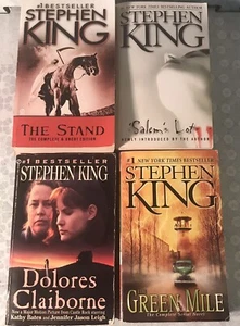 Stephen King Paperback Books The Stand Salems Lot Dolores Claiborne Green Mile 4 - Picture 1 of 15